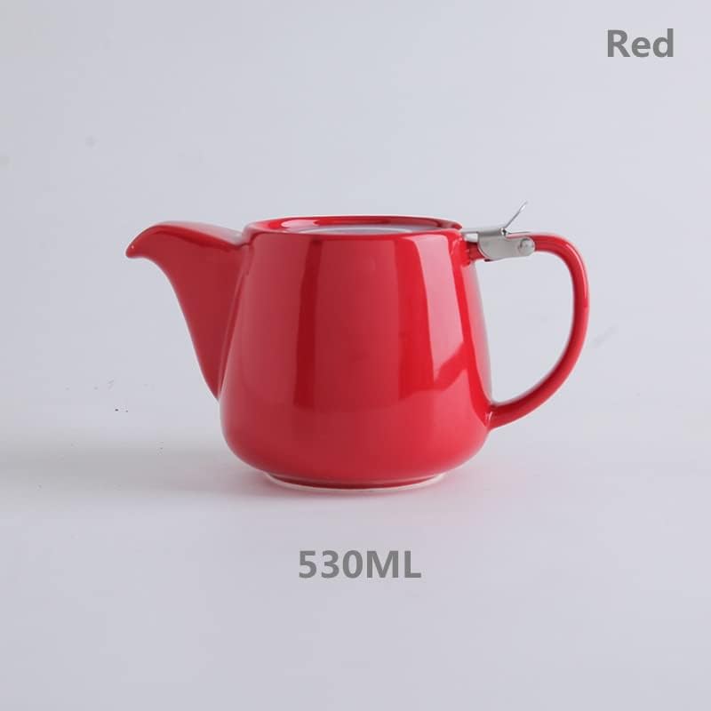 SDFGH čaj 580ml porculan čajnik šareni ručno izrađeni čajnik Poklopac ekstra finog infusira za