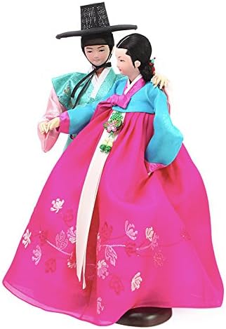 ParkssisangBang Korejske tradicionalne lutke za rukotvorine Sarang-Ga Kolekcionarska slika Hanbok poklon