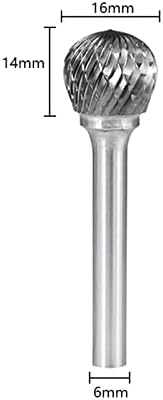 HTAWI Rotary Files 6mm Shank Tungsten Carbide Burr Bit D Tip dvostruko rezane rotacijske Burre za alate