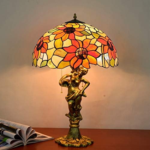 ZSBLXHHJD TIFFANY STOL LAMPA američki vrt Sun cvijet Creative Art Stakleni stol svjetlo Hotel