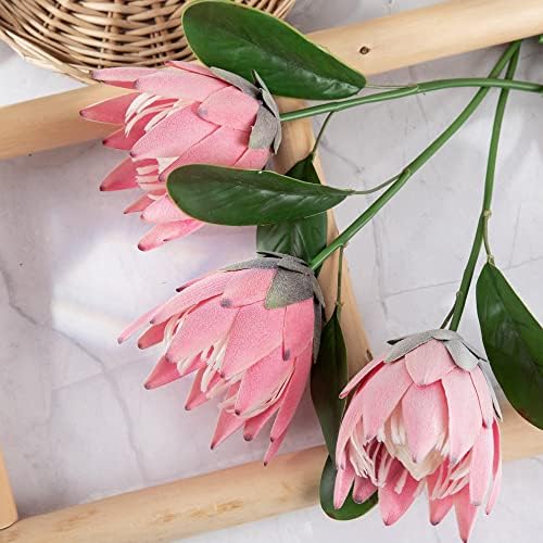 Sprif Umjetno cvijeće lažno svilena protea cinaroidi plastični cvjetni aranžmani Decor buket za vjenčane stolove
