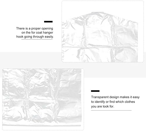 Zerodeko 150 kom 60x90cm Odeća za zaštitu od prašine prozirne plastične kese za odeću jednokratne