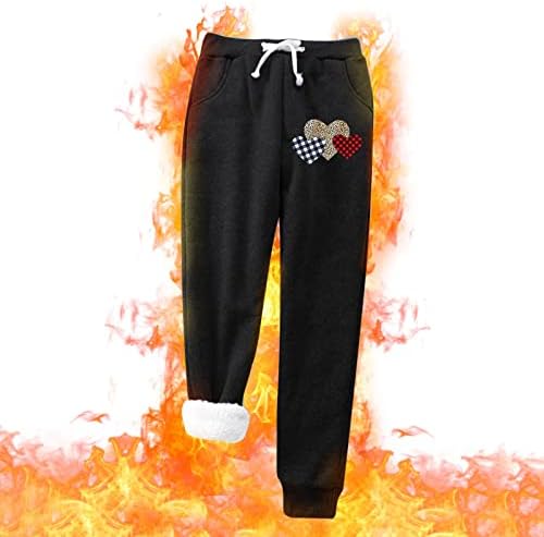 DSODAN WOMENS Fleece Tweatpants Sherpa obložene zimske tople atletske jogger hlače plišane ugodne termalne