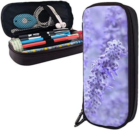 DCARSETCV ljubičasta lavanda u boji cvijeća pernica slatka pernica PU kožna torbica za olovku