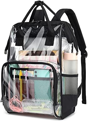 Yusudan Heavy Duty Clear ruksak za muškarce žene, Školska torba Bookbag PVC plastični prozirni ruksaci za dječake djevojčice