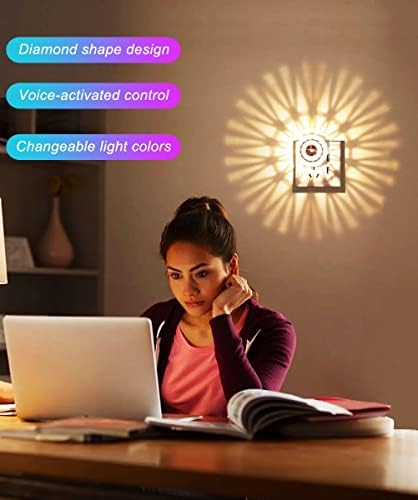 Giutna USB noćna lampa, Led glasovna kontrola & višebojno noćno svjetlo za djecu,utikač, Energetski efikasna,USB