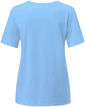 Ljetna jesenska bluza za blubu za ženske odjeće s kratkim rukavima pamuk grafički salon labav fit