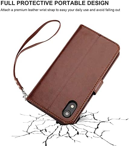 Bocasal iPhone Xr torbica za novčanik sa držačem za kartice PU kožna magnetna odvojiva traka