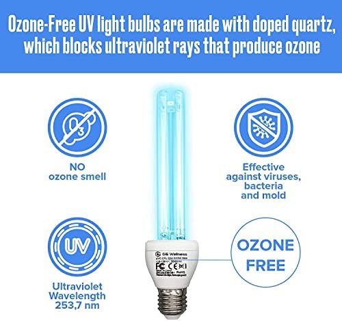 UV germicidno svjetlo UVC lampa tajmer / UV dezinfekciona sijalica sa daljinskim upravljačem 25 W / bez ozonske