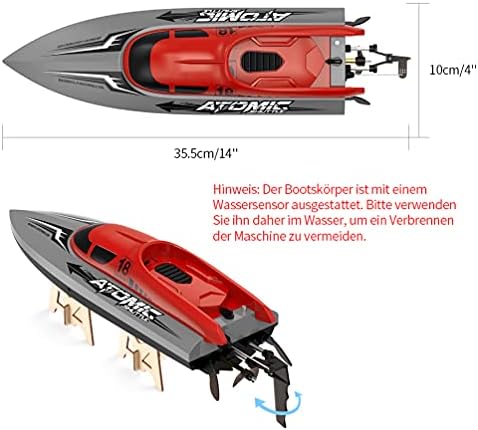 AOPOY RC Boat Toy 30+ mph - Brodovi za daljinski upravljač 2,4 GHz brzini RC brodovi za jezero-bazen