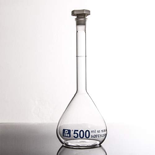 juler Glassware Labware Analitička hemija kapacitet boca 500ml visoki Borosilikat zadebljan sa skalom pe poklopac glava bez Bubble A Grade Bijela,transparentan, 500Ml