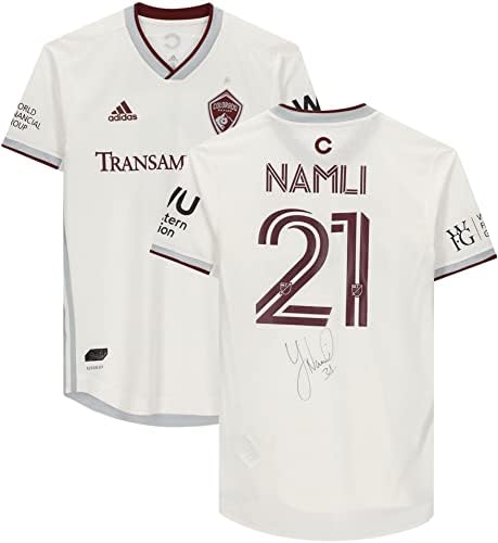 Youtes Namli Colorado Rapids Autographing Match-rabljeni # 21 Bijeli dres iz sezone 2020 MLS - nogometnih dresova