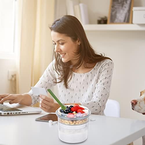 Prijenosne šalice za višekratnu upotrebu sa poklopcem jogurt čaša sa prelivnim žitaricama ili posudom za iskrivljene