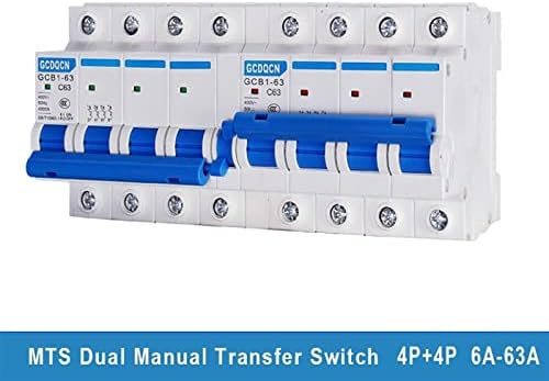 1kom 4p+4p Prekidač za ručni prenos MTS dvostruki Mini prekidač 400V AC 6A-63A 50 / 60HZ