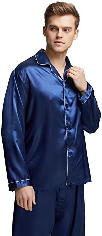 TONY & CANDICE Muška klasična satenska pidžama set odjeća za spavanje