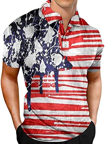 Ljetna Muška majica muške Patriotske performanse Dan nezavisnosti američka zastava klasična