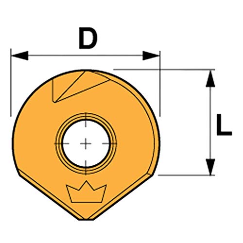 MILLSTAR-RB - 32T-TLN-kuglasti nos bez čipa karbidni umetak za glodanje [prečnik rezanja=32mm, radijus ugla=16mm, premazan TLN]