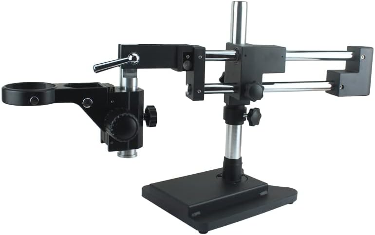 Haiqings univerzalni dvogled Trinokularni Trinokularni Stereo stalak za mikroskop sa zumom 76 mm nosač držača za fokusiranje za laboratoriju PCB industrije