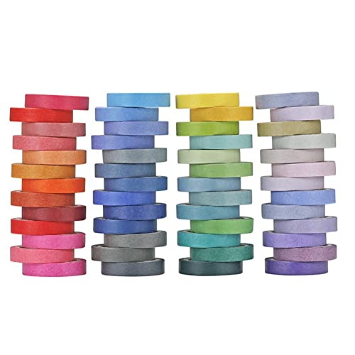 60 kom / set Basic Solid Color Wasine trake Rainbow Maskiranje ukrasno ljepljivo naljepnica dnevnik bilješke, 1cmx2m 100 rola