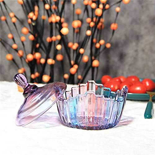 Sawqf Candy Jar sa vitražnim staklenim čašem JAR Crystal Cup Nakit za skladištenje stola za
