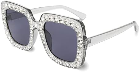 Xpectrum Extra Large Squared Elton Crystal Sunglasses Bling Rhinestone Koncertne Naočare