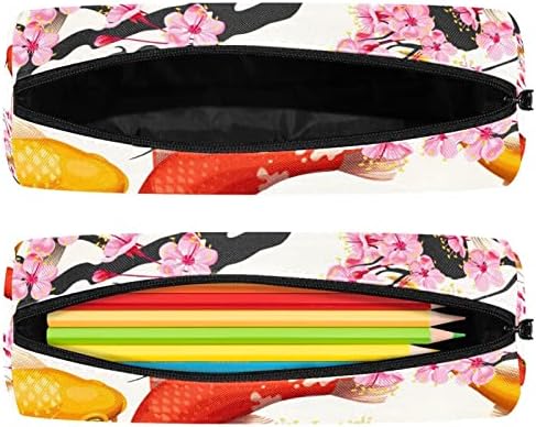 Riblje šaran i trešnje uzorak uzorka olovke za olovke za olovku torbu za studente na fakultetu