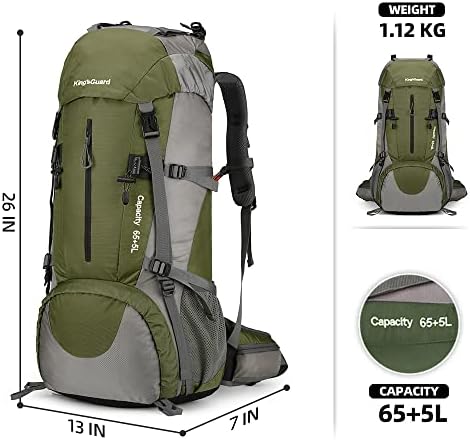 Hongxinghai 70L ruksak za planinarenje s kišnim pokrivačem Vodootporni ruksak za ruksak za planinarenje Treekting penjanje na otvorenom