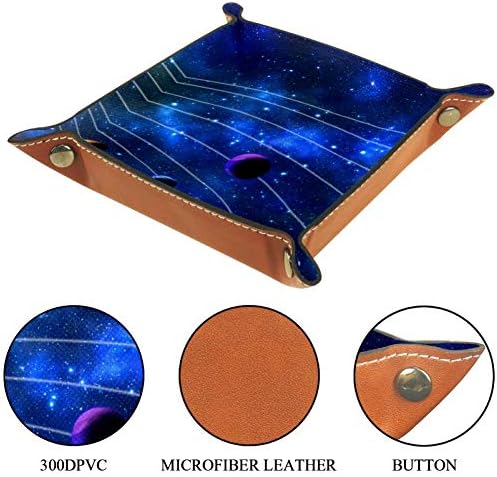 Aisso Educational Learning Carpet Galaxy Planets Stars plava kožna sobar Organizator poslužavnika