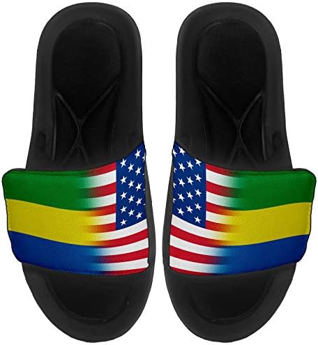 Expreitbest jastuk sa sandalama / slajdbi za muškarce, žene i mlade - zastava Gabon - Gabon Flag