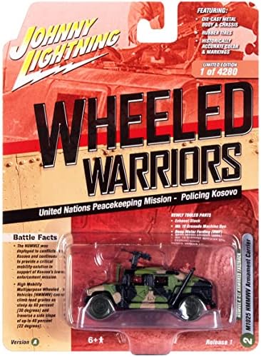 4-CT Armored Fastback M1025 HMMWV Armament Carrier Camo Wheel Warriors Ltd Ed do 4280 kom 1/64 Diecast Model Johnny Lightning JLML006-JLSP198 a