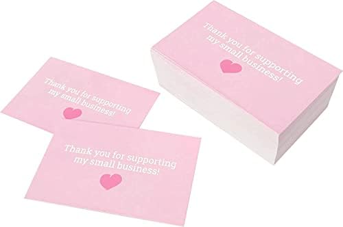 ITZAMNA Hvala vam što podržavate moj dizajn srca malih poslovnih kartica za mala preduzeća Hvala vam na pakovanju od 100