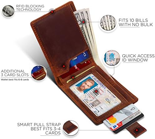 SERMAN marke RFID Blokiranje tanka Bifold prava koža tanka minimalistički prednji džepni Novčanici za muškarce
