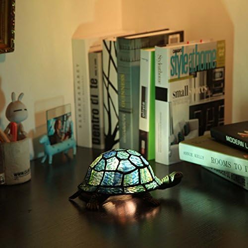 Bieye L10592 Tortoise Tiffany Stil vitraž stolne lampe za noću svjetlost za noćna svjetlost za noćni dnevni boravak životinja ljubimac