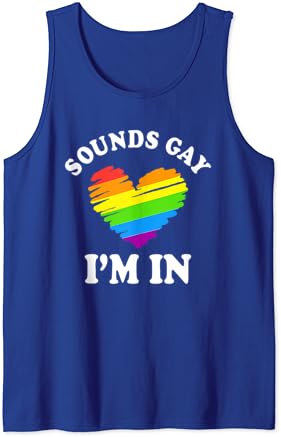 Gay Pride-muškarci žene Lgbt Rainbow srce zvuči gej Ja sam u Tank Top