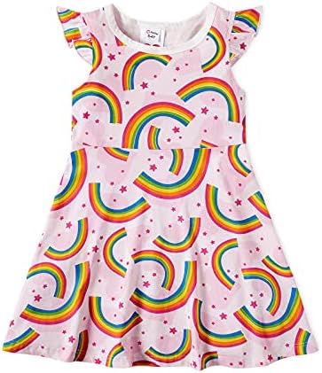 AdoraCute by PatPat Toddler Girl 3 pakovanja haljina duga i Polka tačke haljina devojke pamučna haljina