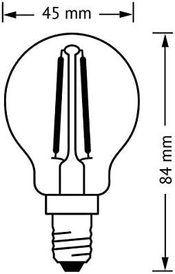OSRAM LED Retrofit klasična p / LED lampa, klasični Mini kuglični oblik, Retro dizajn, u Filamentnom