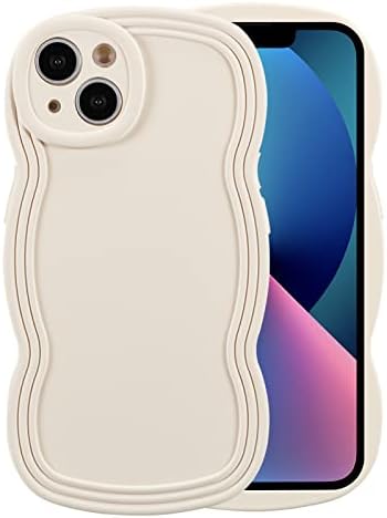XIZYO za iPhone 13 Case 6.1 Inch Curly Wave Frame futrola za telefon Slatka dizajn boja estetska futrola