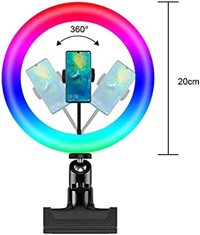 LMMDDP Podesiva zatamnjiva LED Selfie Ring Light Flash RGB svjetlo za fotografiju Desktop Kamera telefonska ringlight lampa za šminkanje uživo