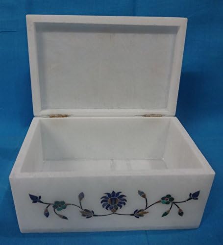 Craftslook Mramorni nakit Pietra Dura Inlay Box Poklon ručno izrađene cvjetne umjetnosti Deco & Crafts