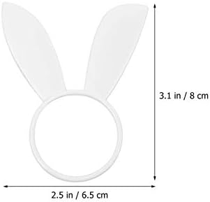 Valiclud 4pcs Bunny salvetice Legura Srebrno držač salveta Easter Bunny Rabbit kopča salveta za uskrsnu večeru