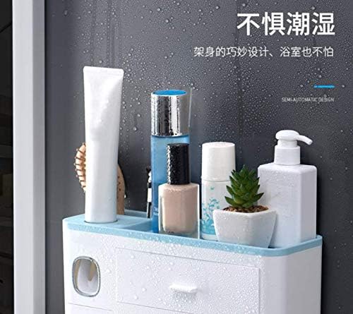 Kreativna zidna magnetska držač četkica za zube kupatilo Postavi za ploče sa dvostrukim ladicama za skladišni nosač sa pucačem za zube