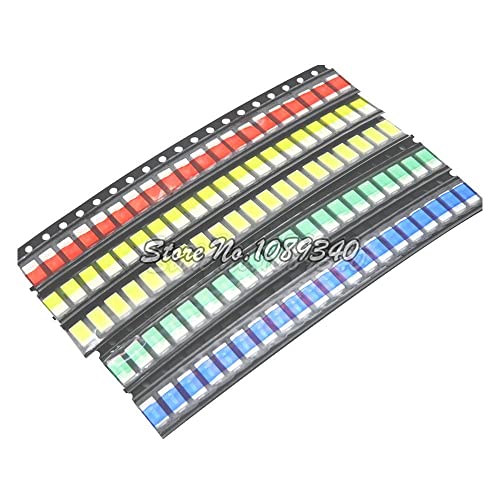 100kom = 5 boja x 20kom SMD 5730 5630 asortiman LED dioda Hjxrhgal KIT LED diodni komplet zelena / crvena / bijela/plava / žuta