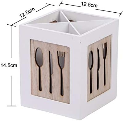 ZSQAI multifunkcionalna Drvena kutija za odlaganje posuđa korpa za odlaganje kuhinjskog pribora za jelo držač organizatora za viljušku stalak za štapiće šuplji