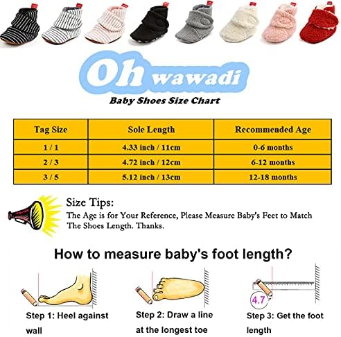 Ohwawadi novorođenčad za bebe papuče Djevojke dječačke čizme Topla dječje čarape cipele Novorođena