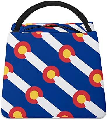 Izolovana torba za ručak za žene sa zastavom Colorado Flag za muškarce kutija za ručak za višekratnu upotrebu modna torba za ručak za piknik