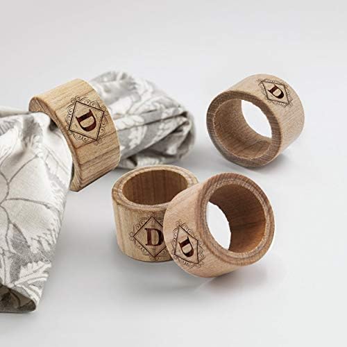 Prilagođeni Personalizirani prstenovi za trpezariju - gravirani nosač salveta poklon za odmor, dom, zabave, dekor