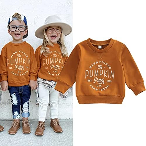Dukserica za bebe Crewneck Halloween Toddler Kids Baby Girls Boys Duks majica Majica Pumpkin Pismo Ispis Pulover