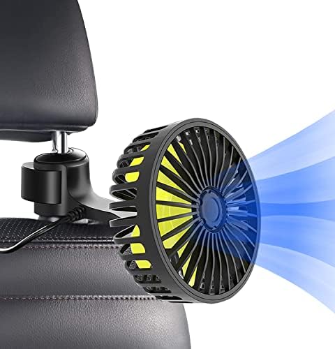 XXimuim ventilator za auto sjedala, podesivi USB Car Clip ventilator 3 Brzina vozila za hlađenje zraka za hlađenje sa 5 komada noževa ventilatora za auto kamion za automobile Van SUV RV brod