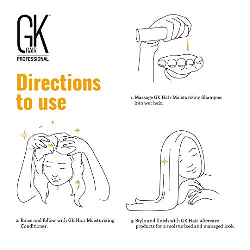 GK HAIR Global Keratin hidratantni šampon i regenerator Zaštita boje i četkica za odzračivanje 2,5
