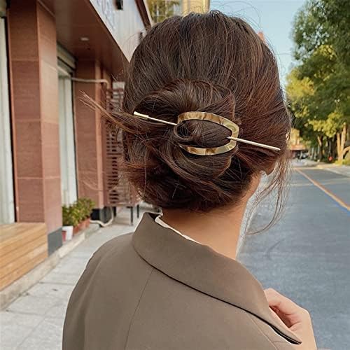 Isigma frizerski štap geometrijske kose za žene šuplja bareta zlata srebrna boja frizura za kosu za košulje